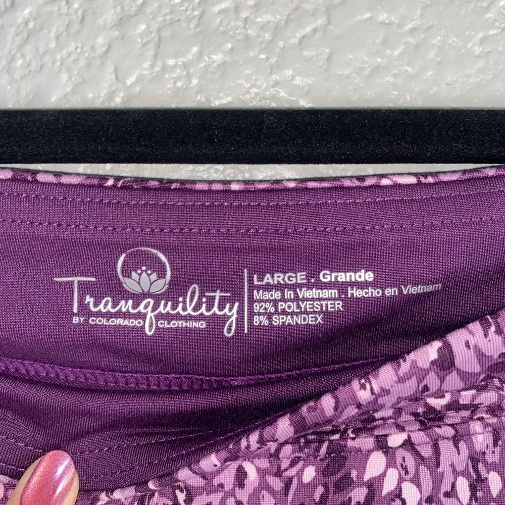 Tranquility Active Skort Purple Print Women’s L - Picture 3 of 11